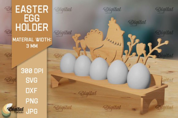 3D Chick Easter Egg Holder Laser Cut SVG