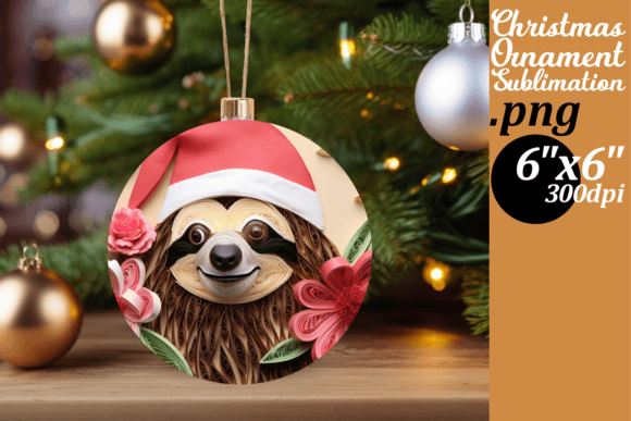 3D Christmas Circle Ornaments for Sublimation