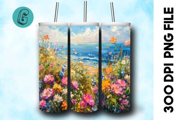 3D Oil Paint Floral Tumbler Wrap 35: A Digital Download