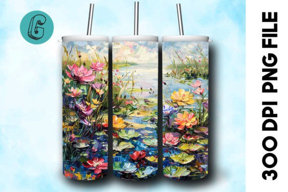 3D Oil Paint Floral Tumbler Wrap: A High-Quality Digital Download