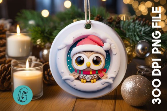3D Owl Break Through Ornament Front: A Creative Font