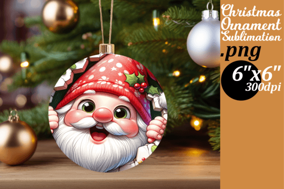 3D Peek-a-Boo Christmas Circles PNG for Festive Designs
