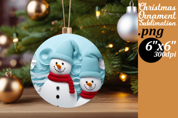 Elegant 3D Christmas Ornaments for Sublimation Projects