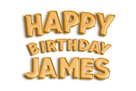 Happy Birthday James in 3D: A Modern Display Font