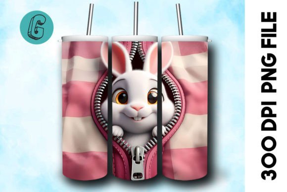 Rabbit 3D Valentine Tumbler Wrap (31) for Creative Projects
